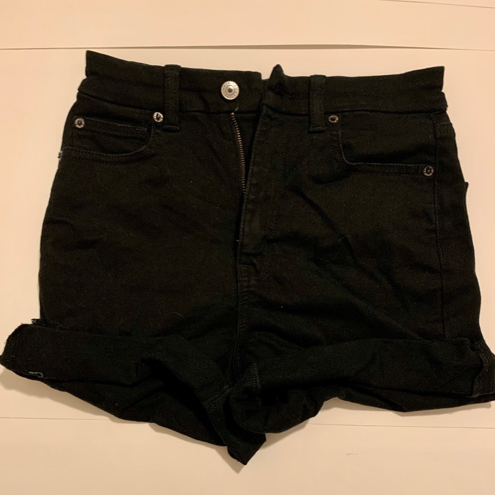 Black American Eagle Jean Shorts